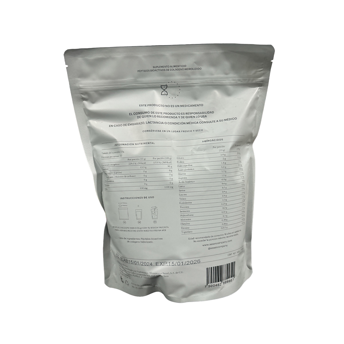 Colágeno hidrolizado clásico 500g Sesén