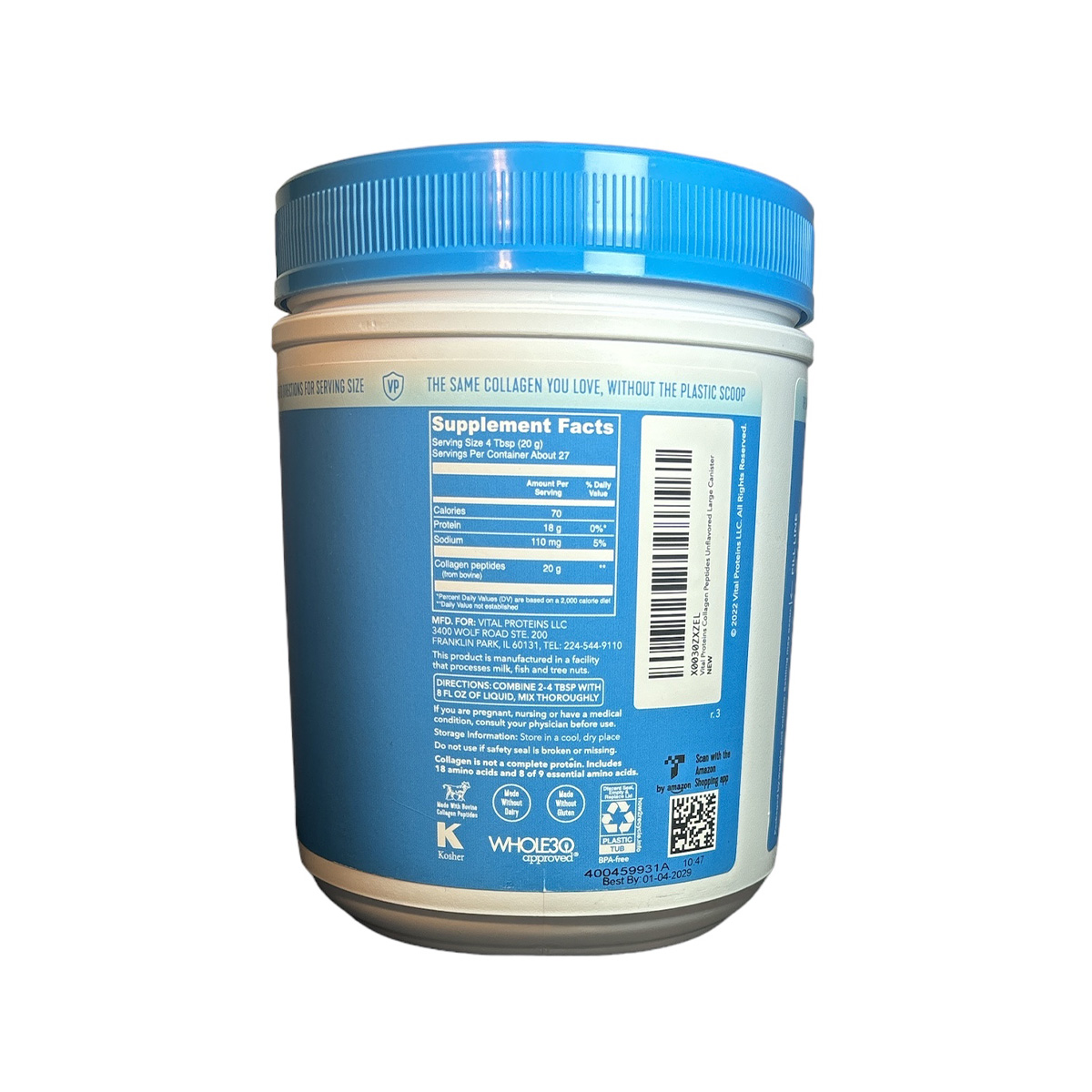 Collagen peptides 547gr Vital Proteins