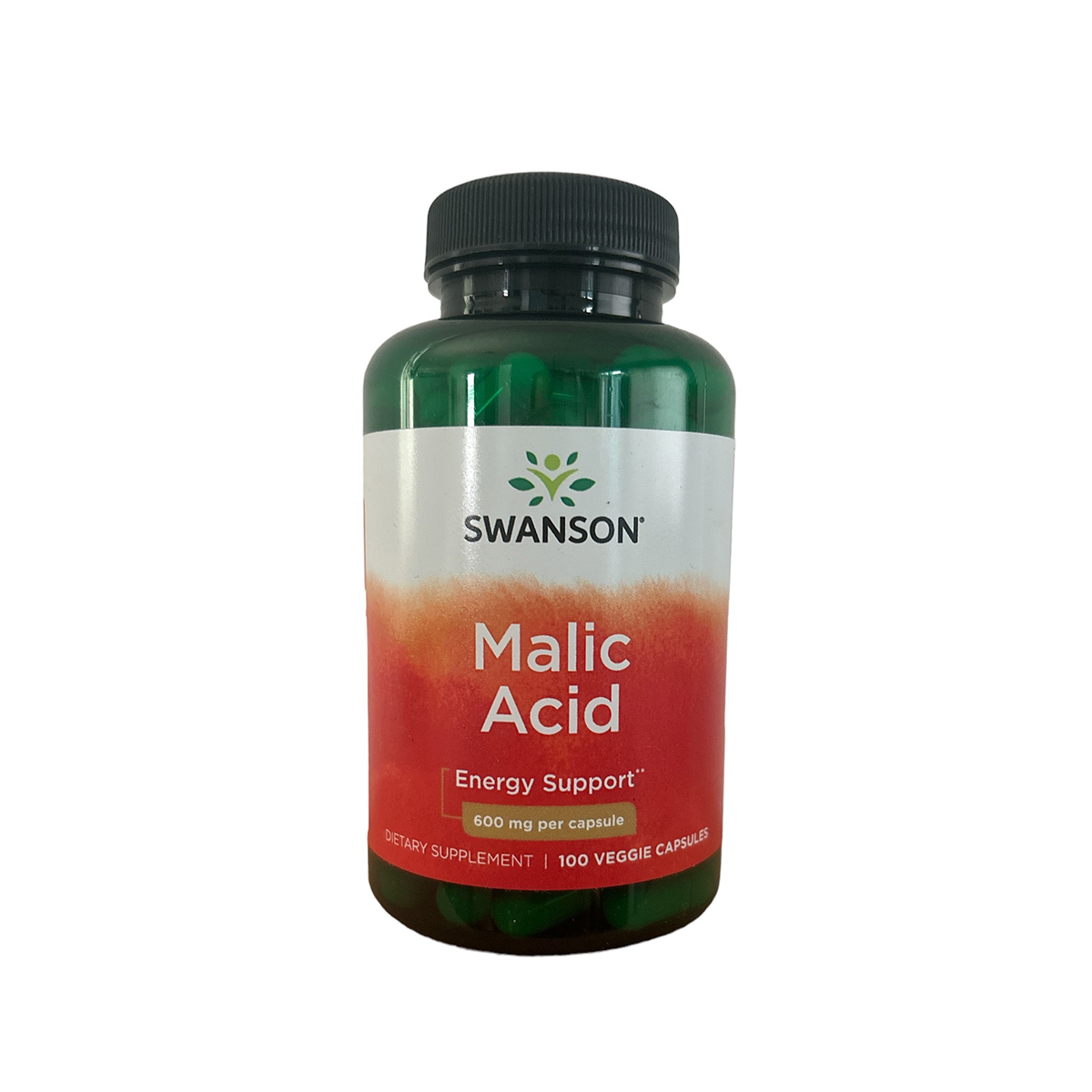 Malic acid frente Malic acid 600mg 100 cápsulas Swanson
