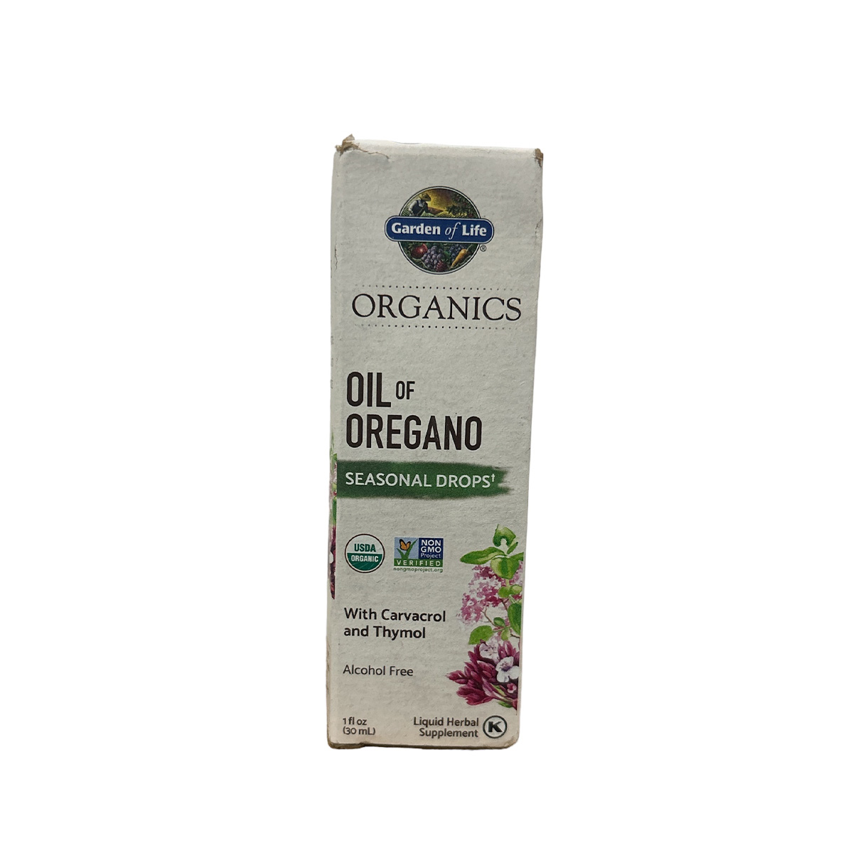 Oil orégano garden of life frente Oil oregano 30ml Garden of life
