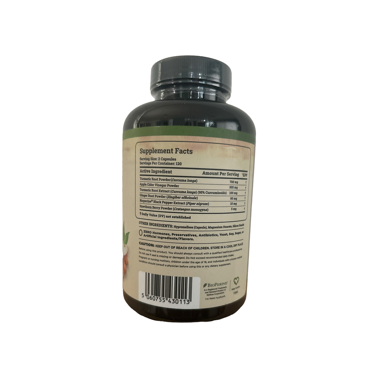 Turmeric y ginger 240 cápsulas Naturesbase