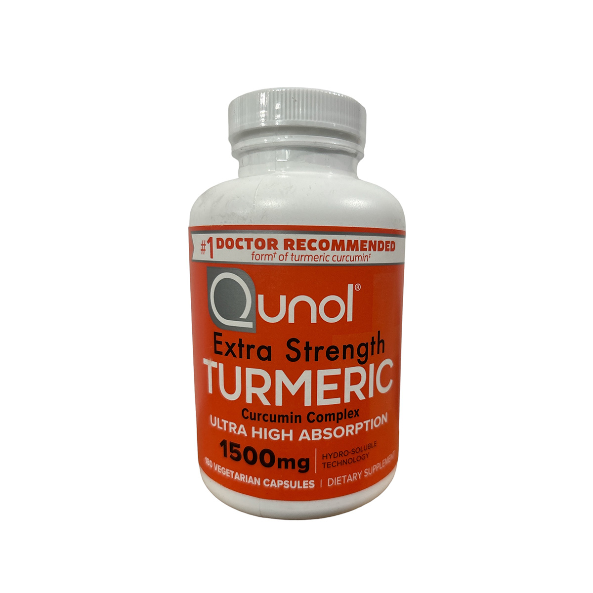 Turmeric qunol frente Turmeric curcumin complex 1500mg 180 cápsulas Qunol