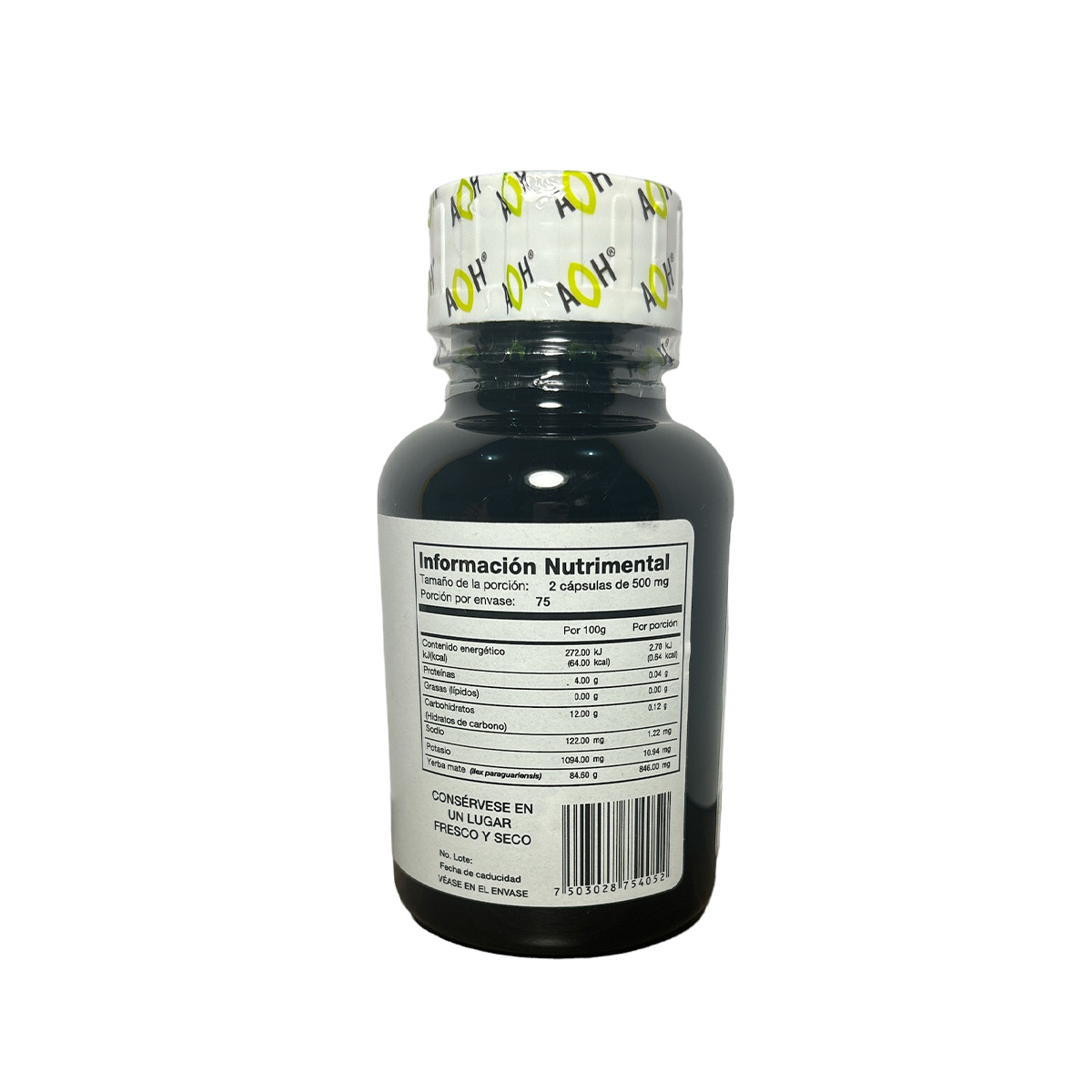 Yerba mate 150 cápsulas 500mg Adaptoheal