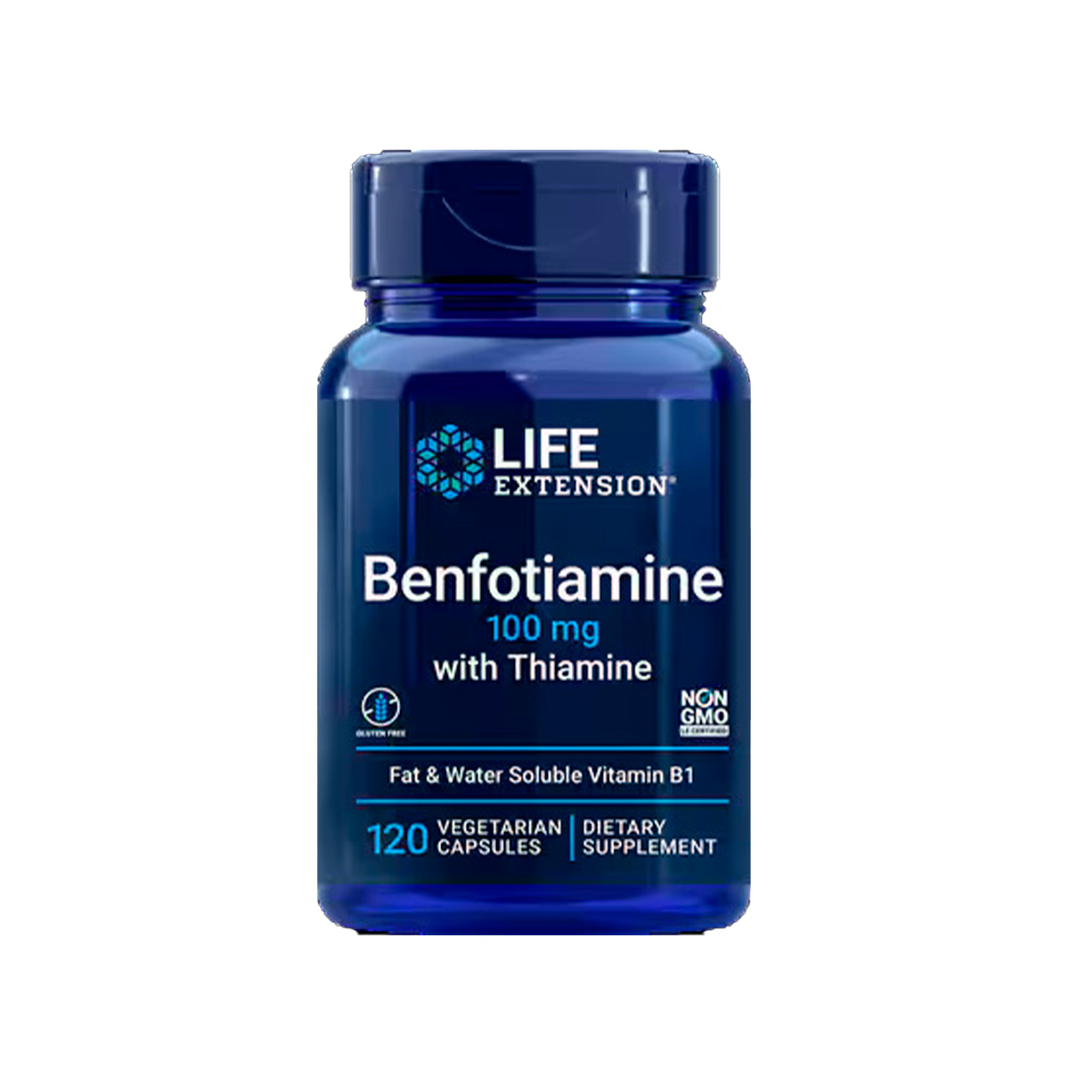 Benfotiamine with thiamine 120 cápsulas 100mg Life Extension frente Benfotiamine with thiamine 120 cápsulas 100mg Life Extension frente