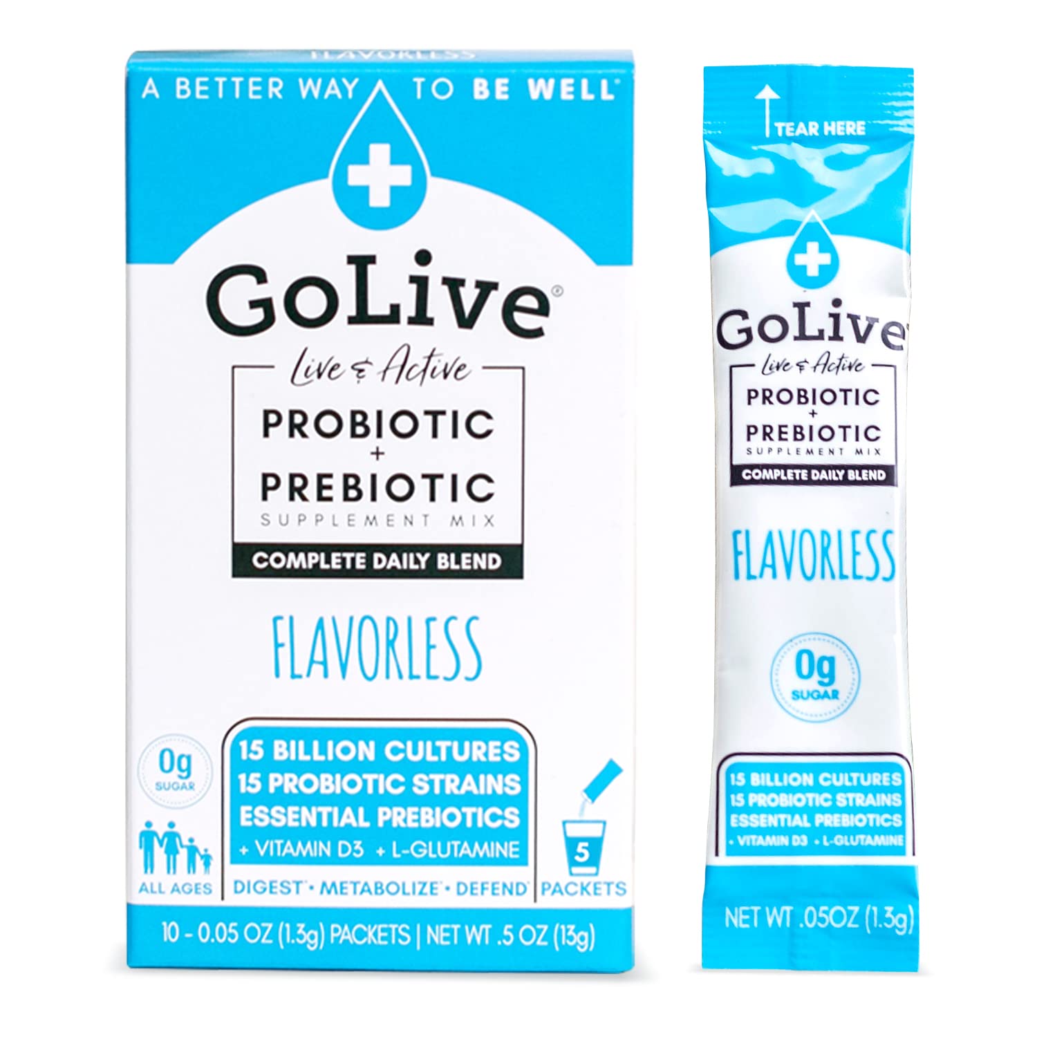 Probiotic +Prebiotic 5 sobres Go Live Probioticos